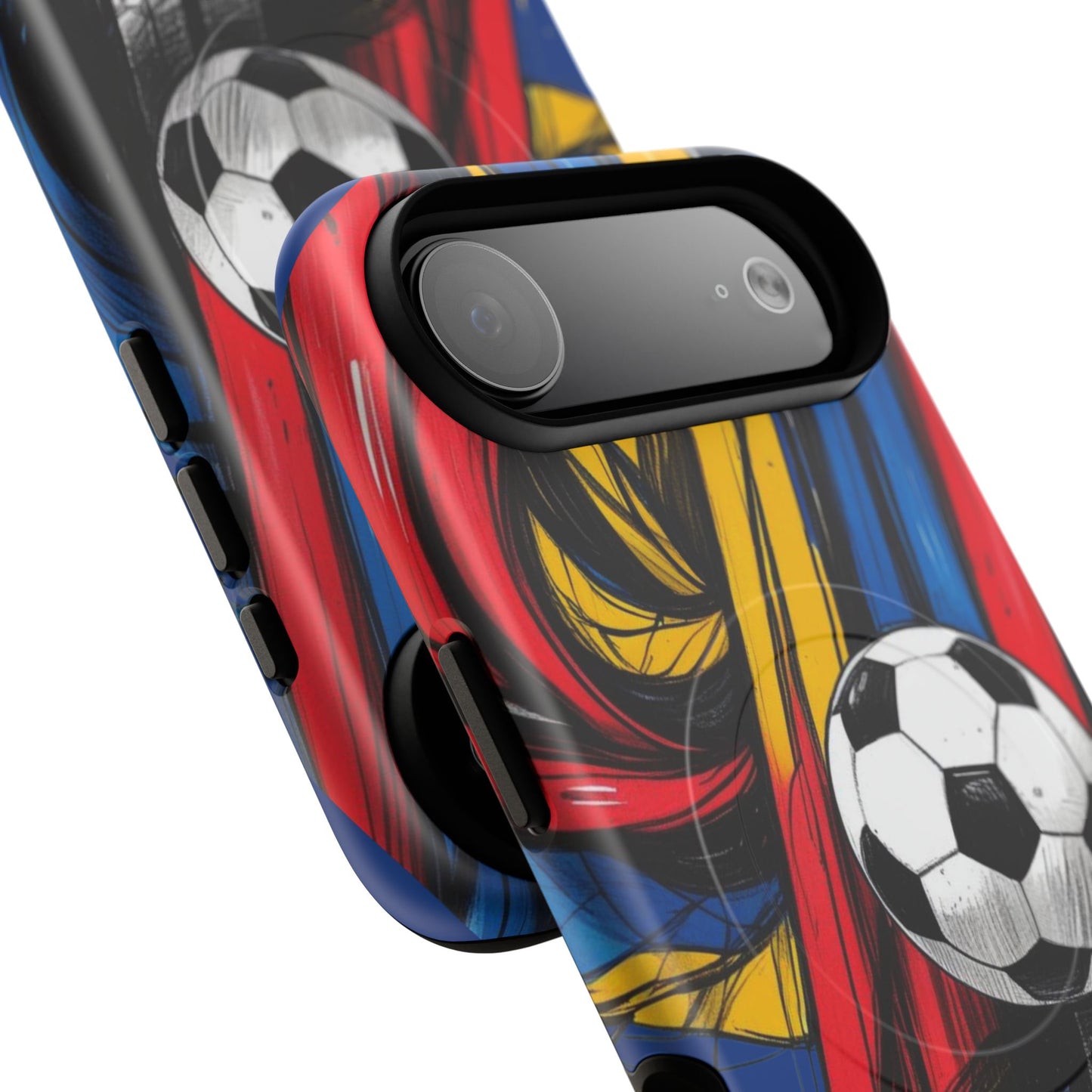 Tough Magnetic Case For iPhone Fun Soccer Ball Pattern Design for Soccer Lovers