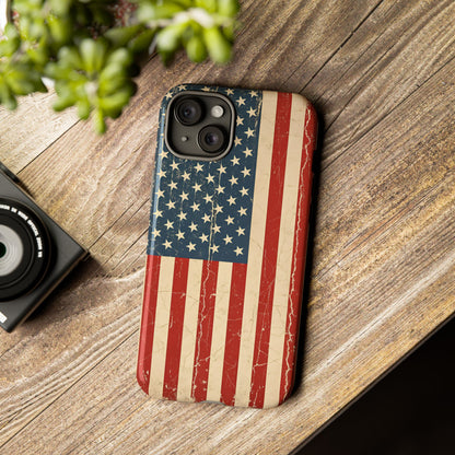 Vintage American Flag Phone Case — Patriotic Tough Case