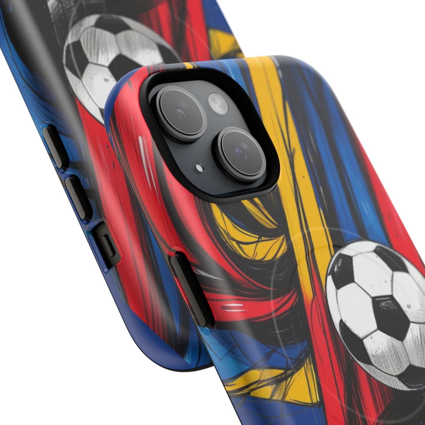 Tough Magnetic Case For iPhone Fun Soccer Ball Pattern Design for Soccer Lovers