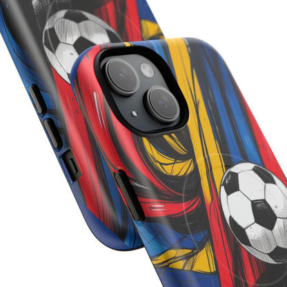 Tough Magnetic Case For iPhone Fun Soccer Ball Pattern Design for Soccer Lovers