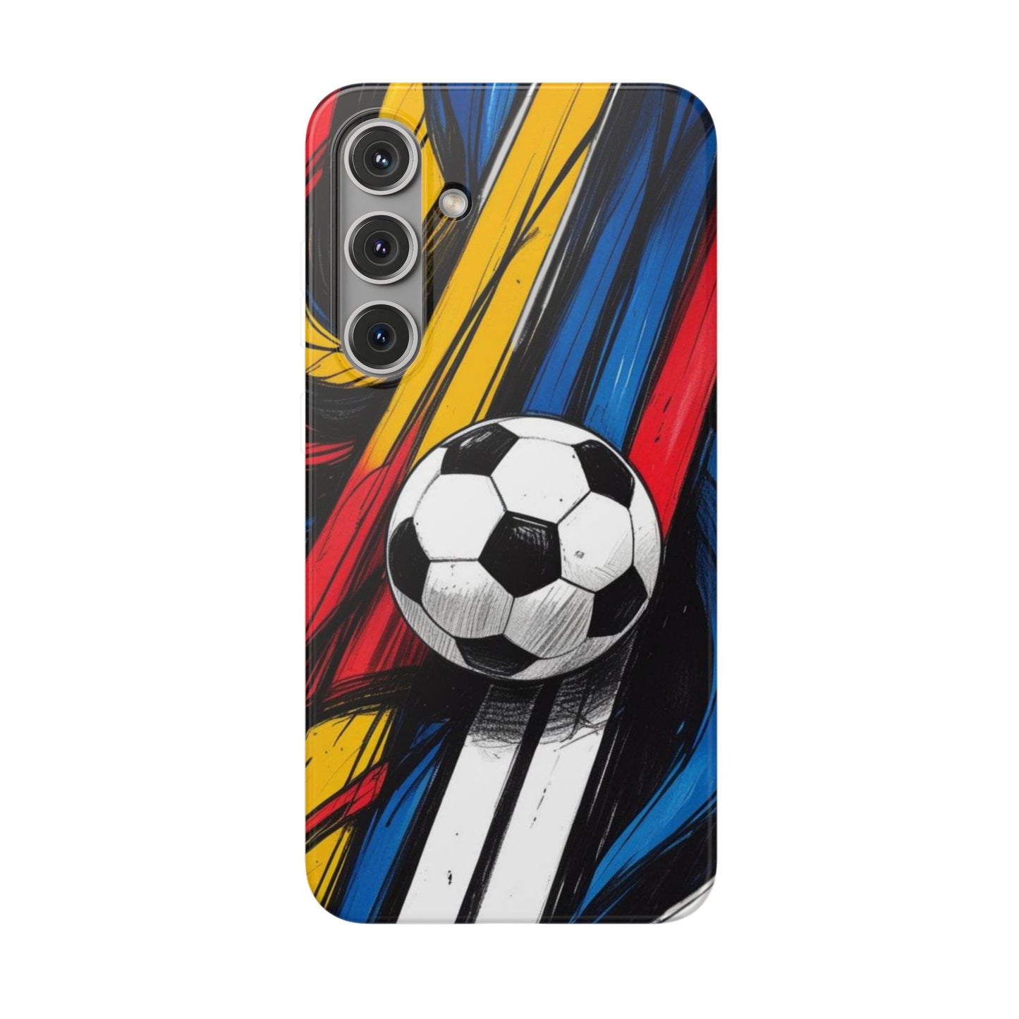 Clear Soccer Flex Case For Samsung Galaxy