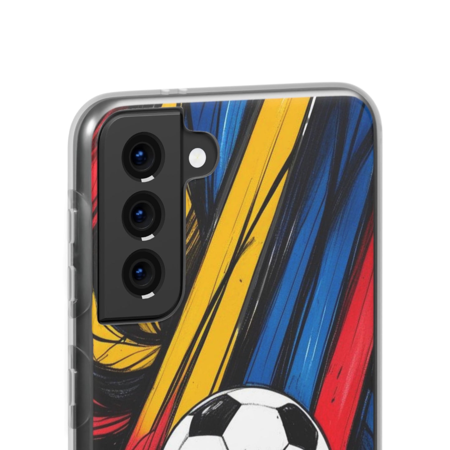 Clear Soccer Flex Case For Samsung Galaxy
