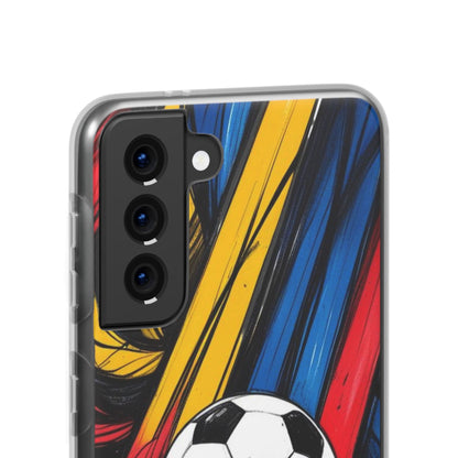 Clear Soccer Flex Case For Samsung Galaxy
