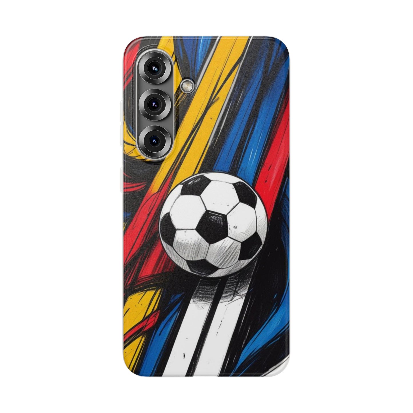Clear Soccer Flex Case For Samsung Galaxy