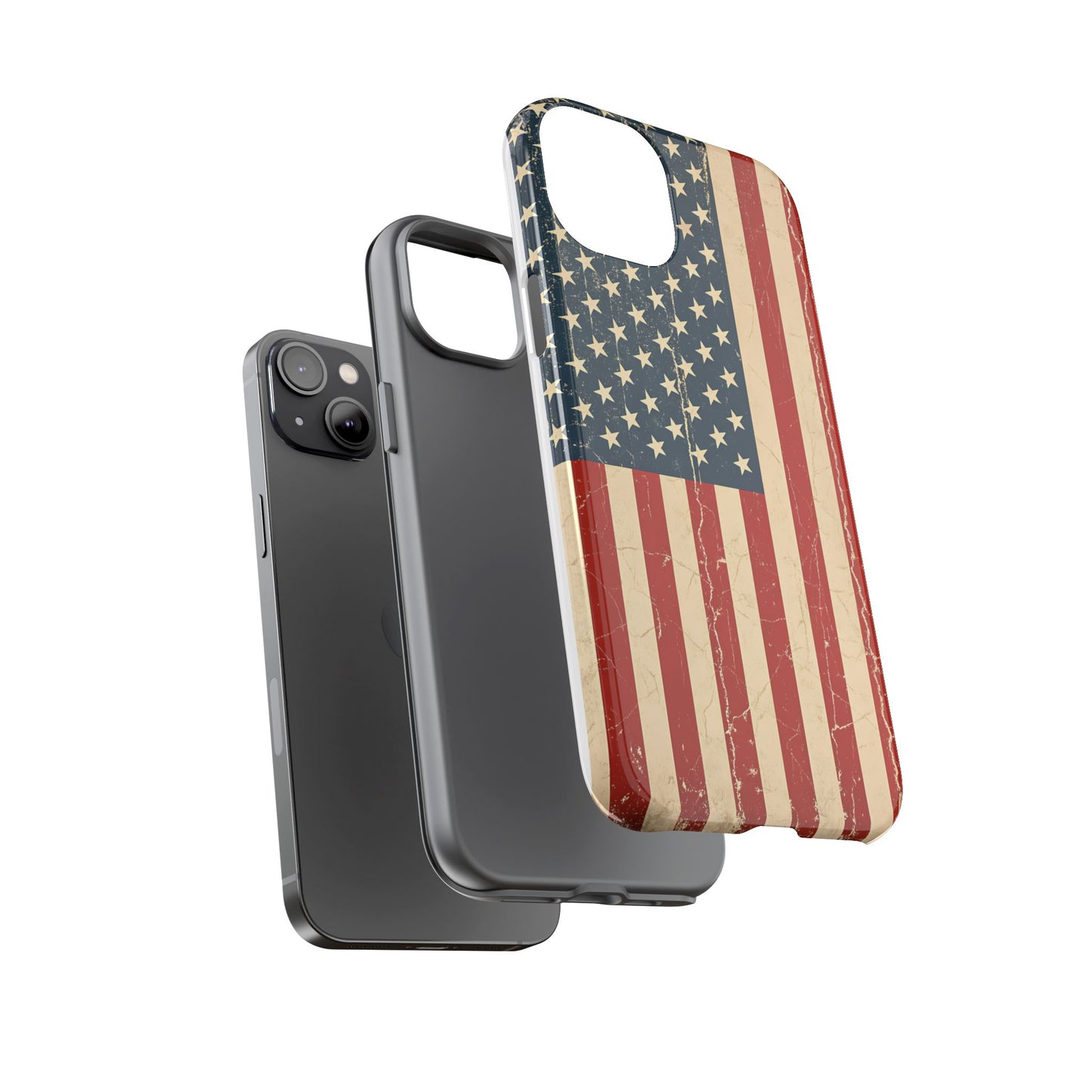 Vintage American Flag Phone Case — Patriotic Tough Case
