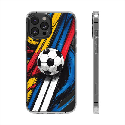Impact-Resistant Case iPhone Case Soccer Lovers Fun Soccer Ball Pattern Cool Sport Design