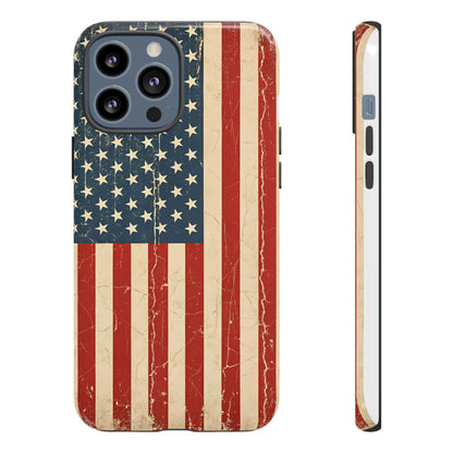 Vintage American Flag Phone Case — Patriotic Tough Case