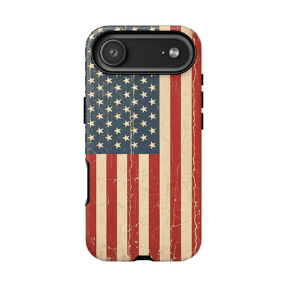 Vintage American Flag Phone Case — Patriotic Tough Case
