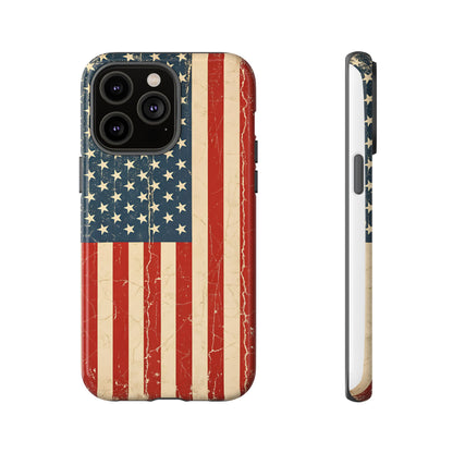 Vintage American Flag Phone Case — Patriotic Tough Case
