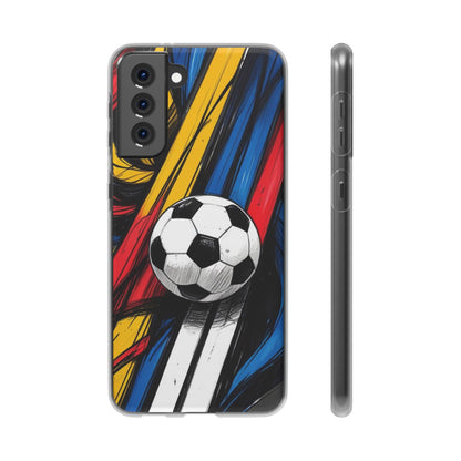 Clear Soccer Flex Case For Samsung Galaxy