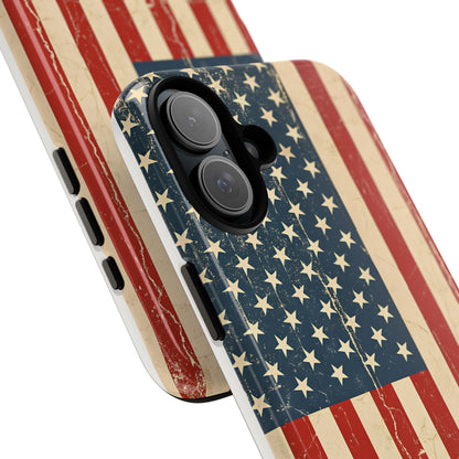 Vintage American Flag Phone Case — Patriotic Tough Case