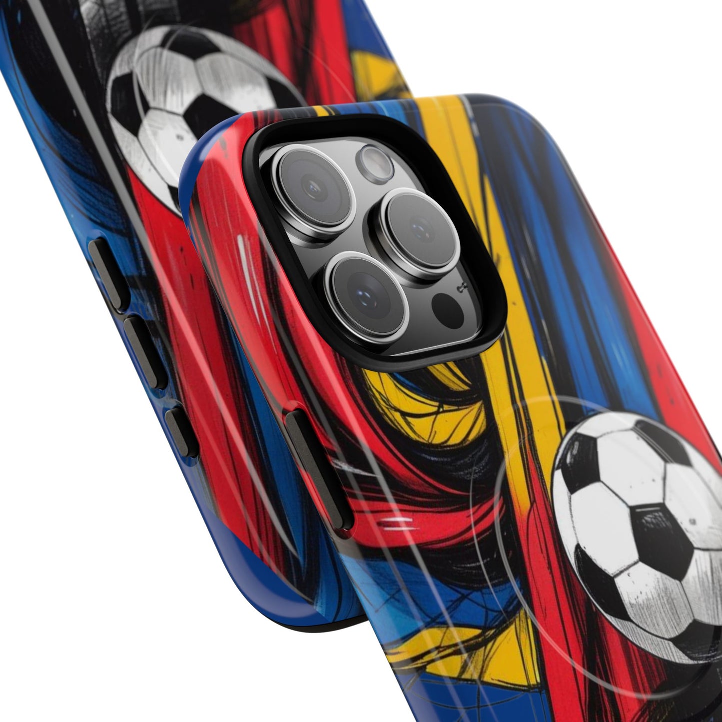 Tough Magnetic Case For iPhone Fun Soccer Ball Pattern Design for Soccer Lovers