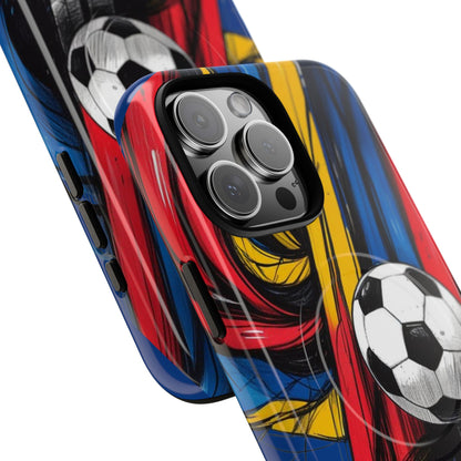 Tough Magnetic Case For iPhone Fun Soccer Ball Pattern Design for Soccer Lovers