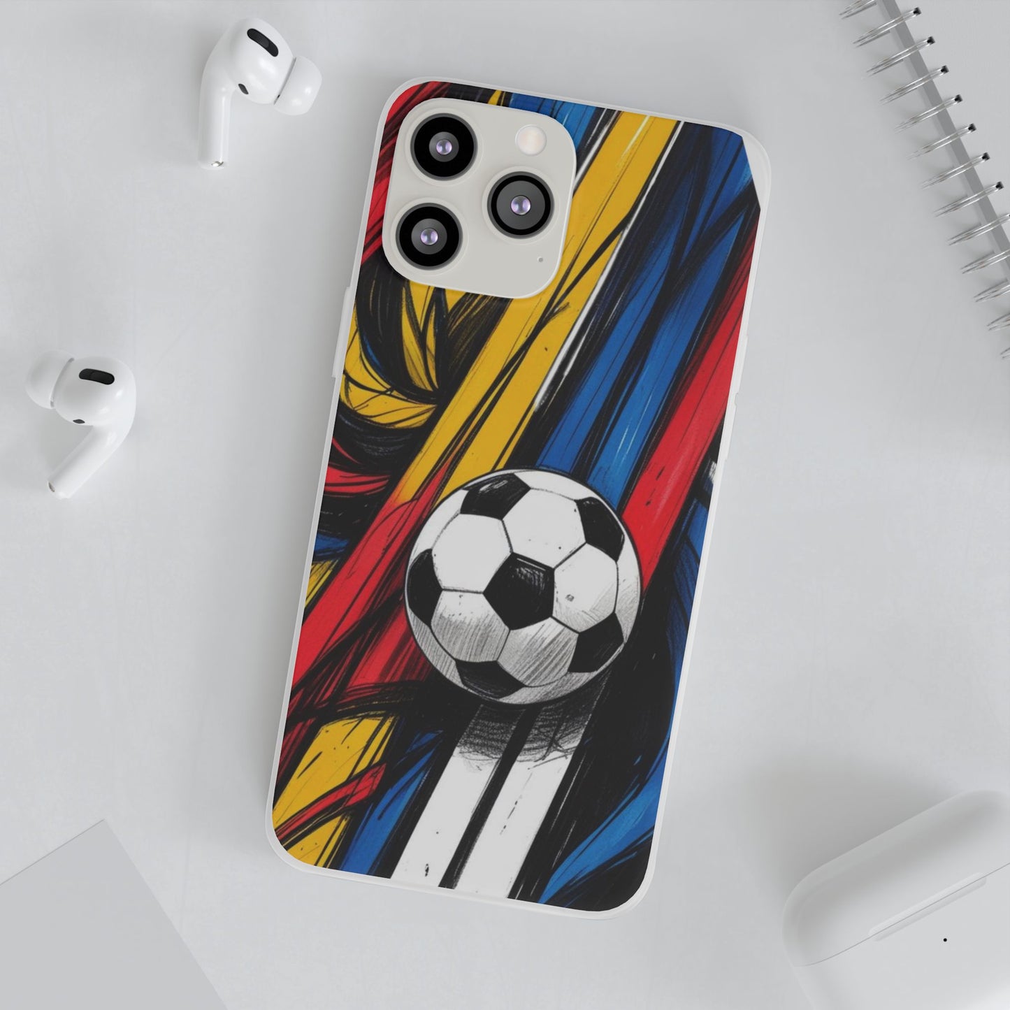 Clear Soccer Flex Case For iPhone