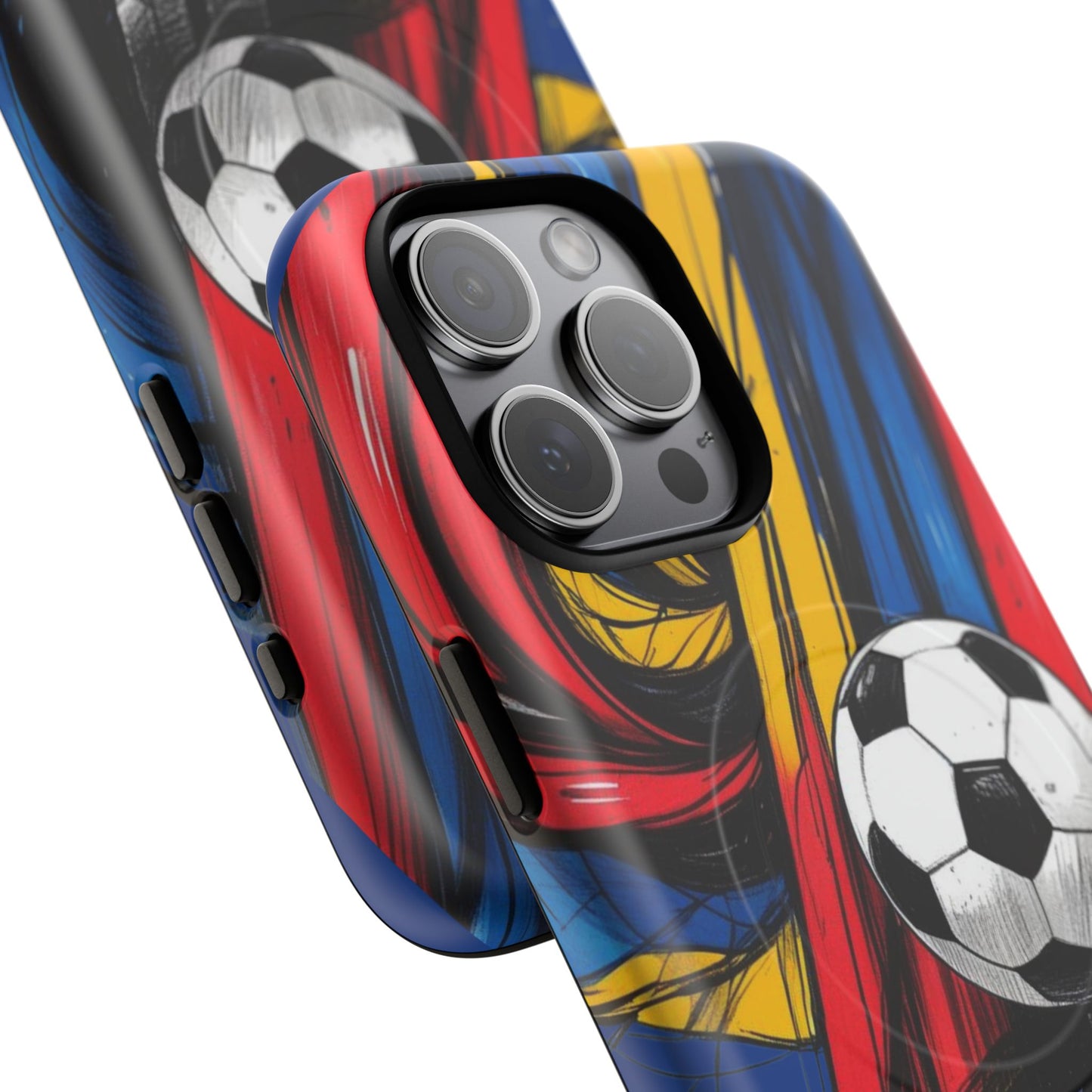 Tough Magnetic Case For iPhone Fun Soccer Ball Pattern Design for Soccer Lovers