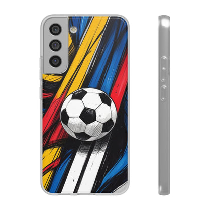 Clear Soccer Flex Case For Samsung Galaxy