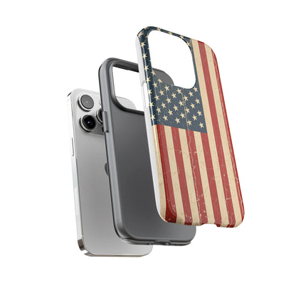Vintage American Flag Phone Case — Patriotic Tough Case