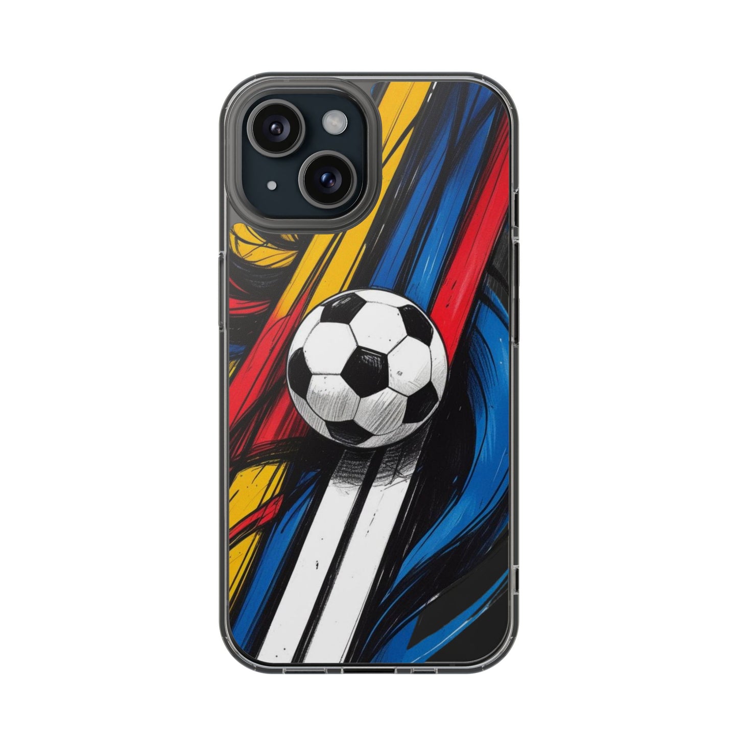 Impact-Resistant Case iPhone Case Soccer Lovers Fun Soccer Ball Pattern Cool Sport Design