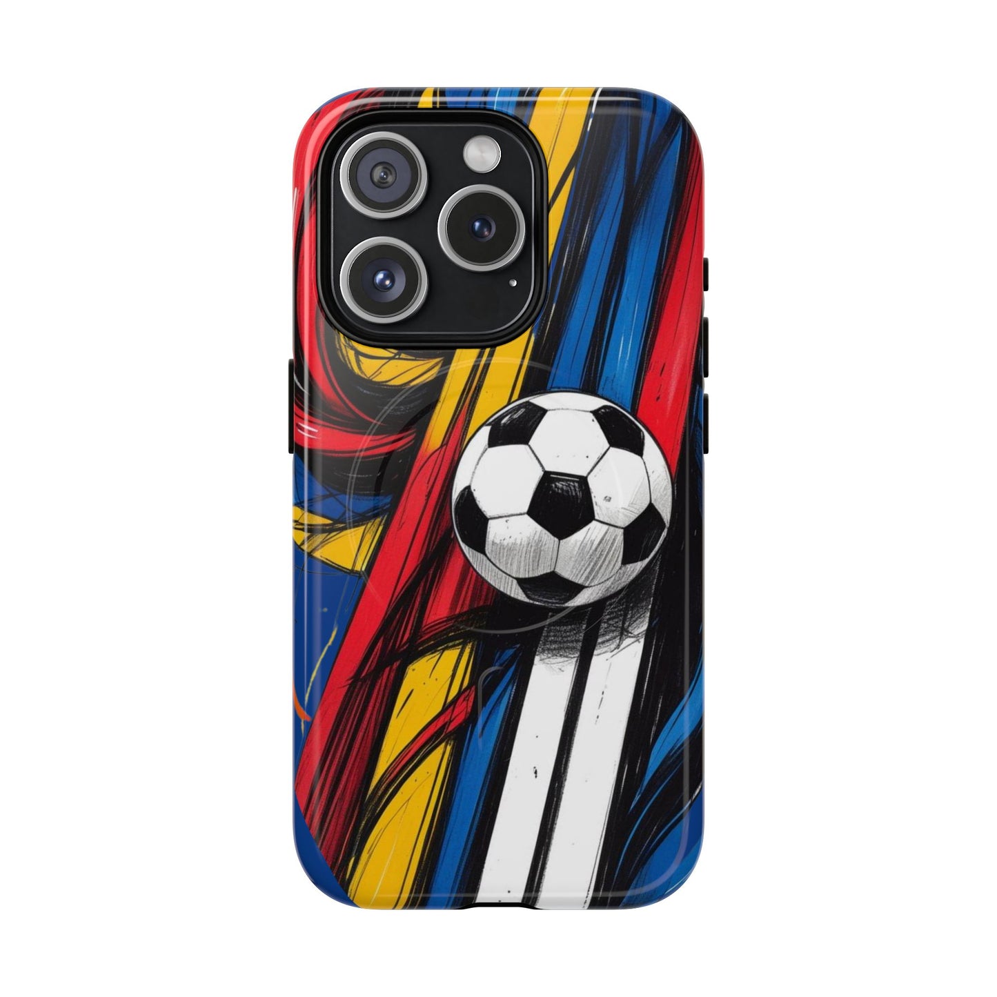 Tough Magnetic Case For iPhone Fun Soccer Ball Pattern Design for Soccer Lovers