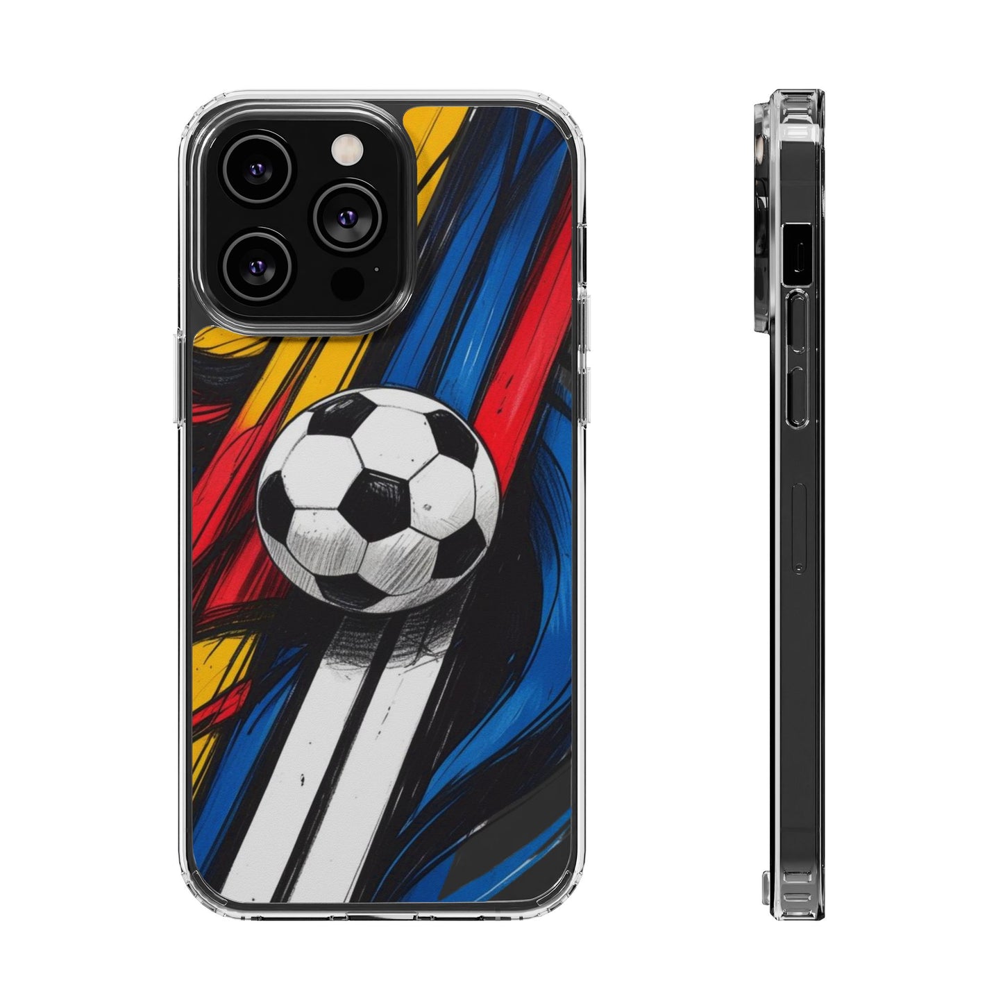 Impact-Resistant Case iPhone Case Soccer Lovers Fun Soccer Ball Pattern Cool Sport Design
