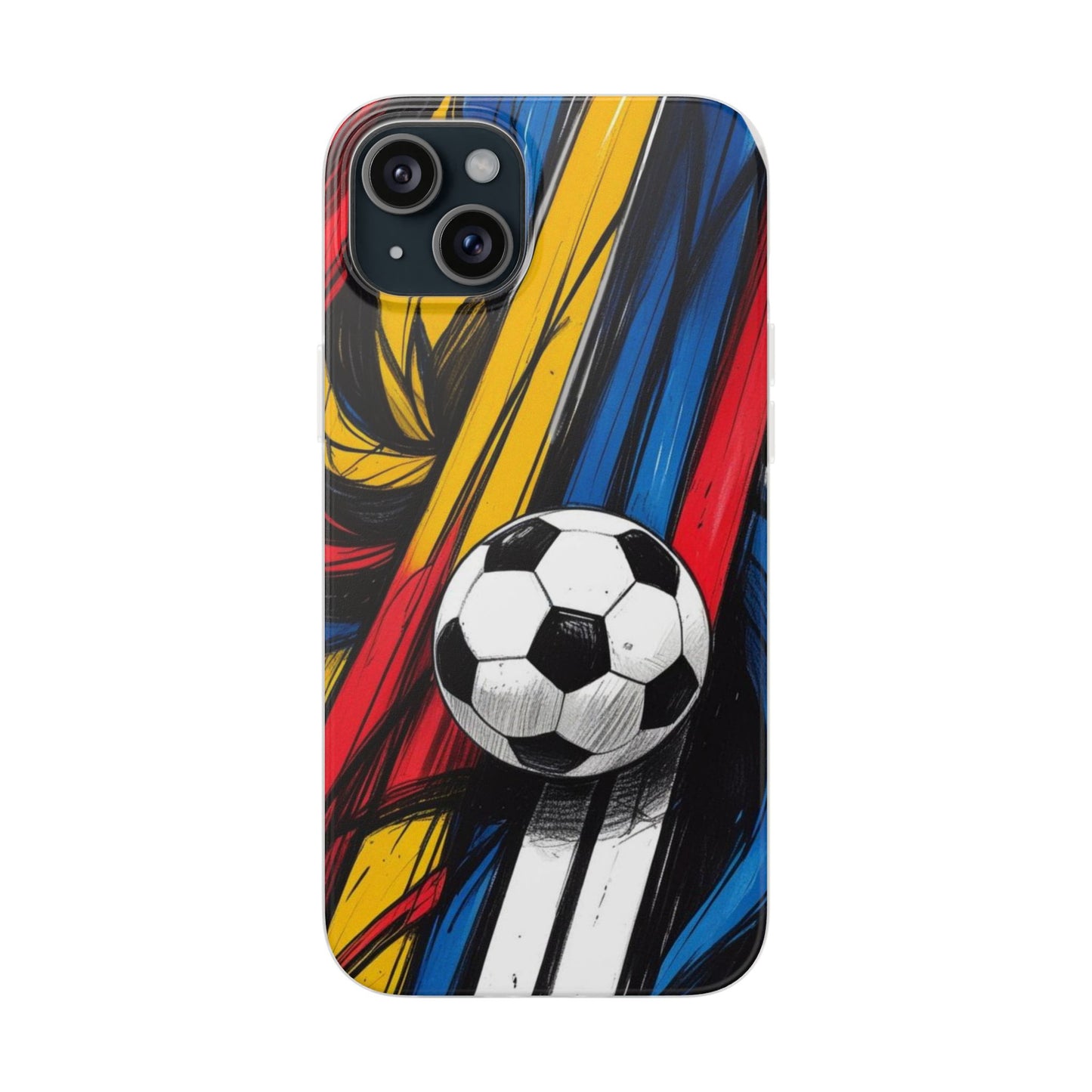 Clear Soccer Flex Case For iPhone