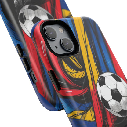 Tough Magnetic Case For iPhone Fun Soccer Ball Pattern Design for Soccer Lovers