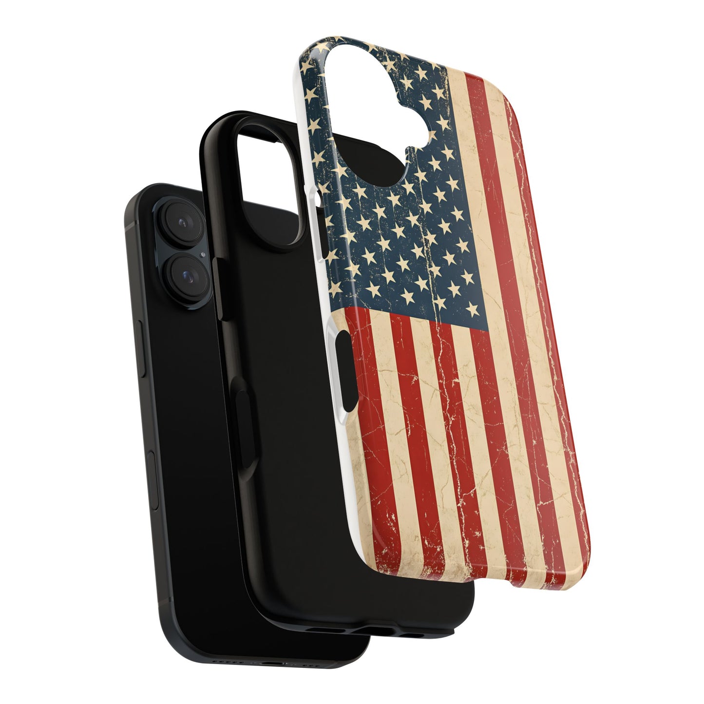 Vintage American Flag Phone Case — Patriotic Tough Case