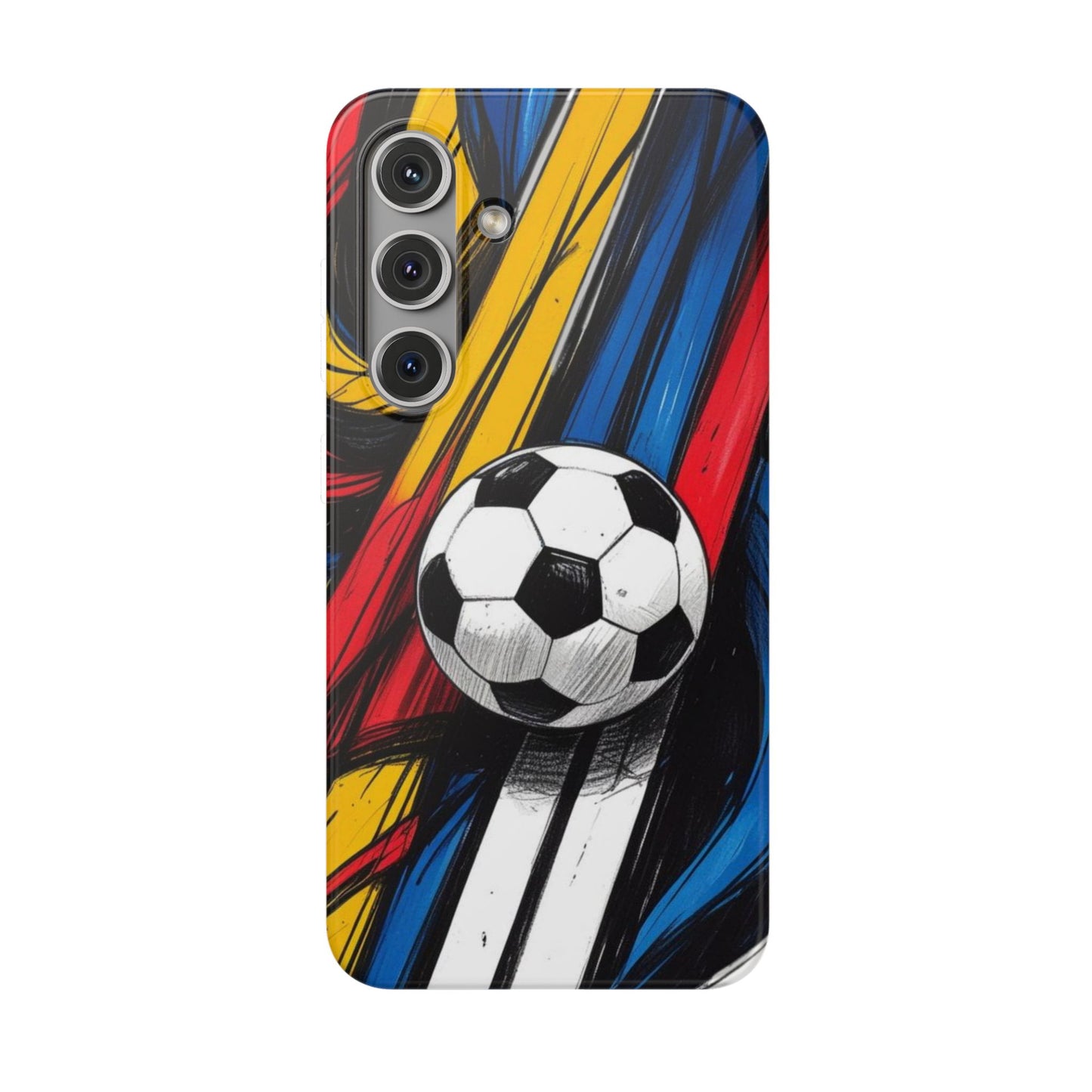 Clear Soccer Flex Case For Samsung Galaxy