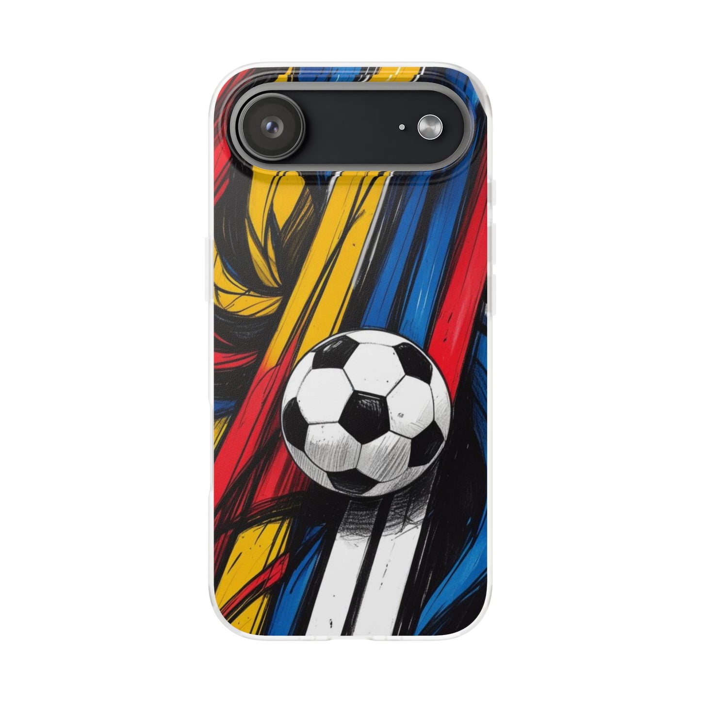 Clear Soccer Flex Case For iPhone