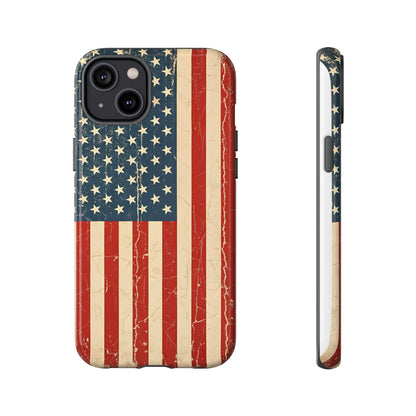 Vintage American Flag Phone Case — Patriotic Tough Case