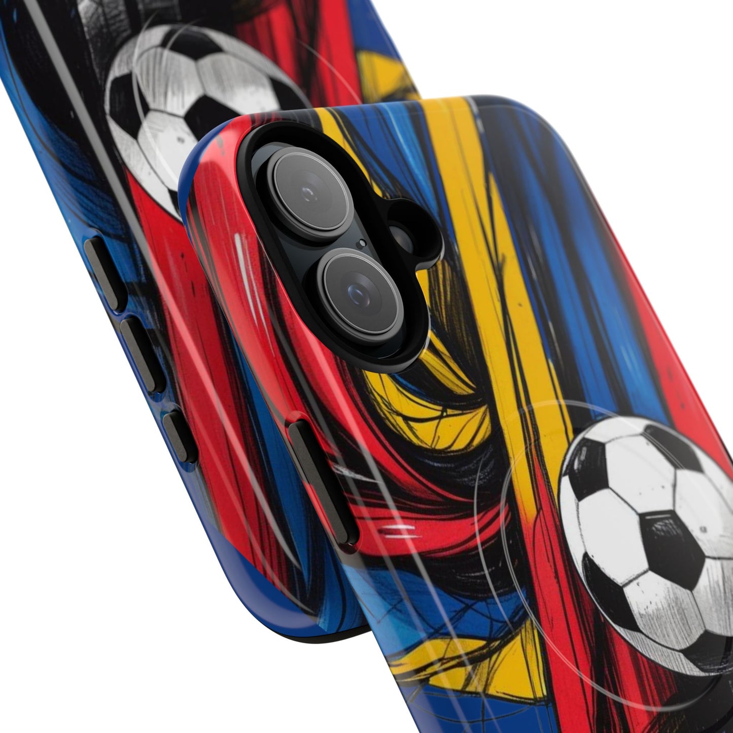 Tough Magnetic Case For iPhone Fun Soccer Ball Pattern Design for Soccer Lovers