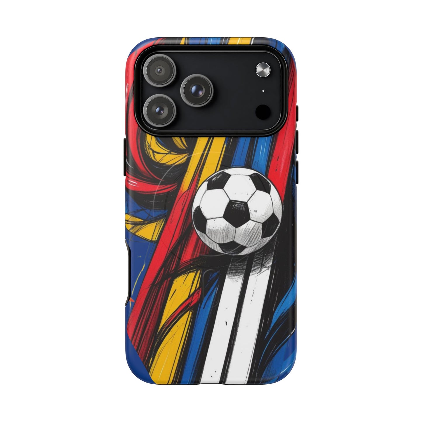 Tough Magnetic Case For iPhone Fun Soccer Ball Pattern Design for Soccer Lovers