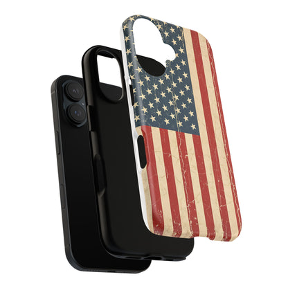 Vintage American Flag Phone Case — Patriotic Tough Case