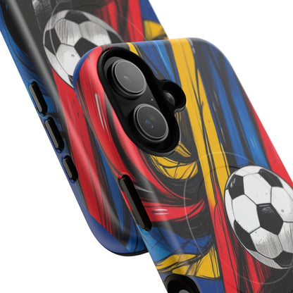 Tough Magnetic Case For iPhone Fun Soccer Ball Pattern Design for Soccer Lovers