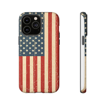 Vintage American Flag Phone Case — Patriotic Tough Case