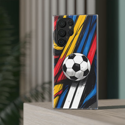 Clear Soccer Flex Case For Samsung Galaxy