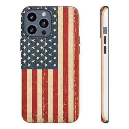 Vintage American Flag Phone Case — Patriotic Tough Case