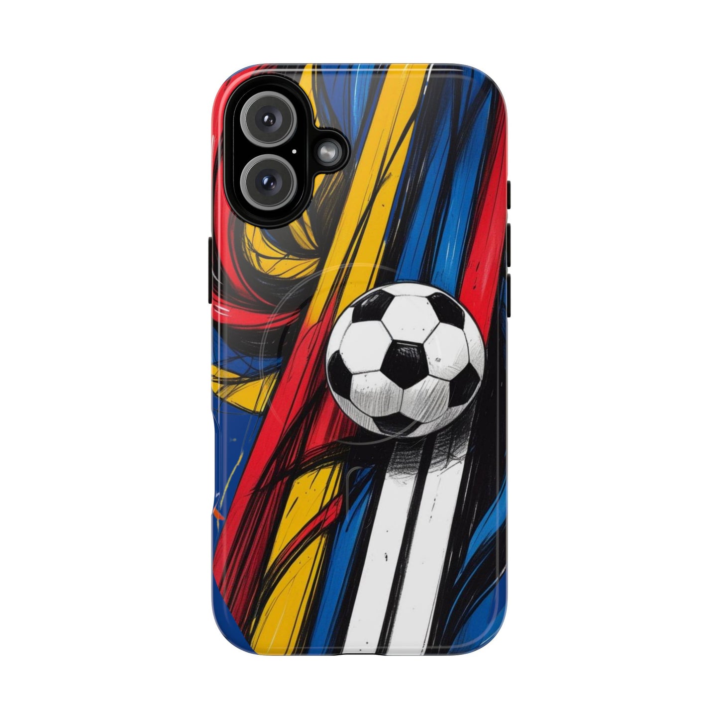 Tough Magnetic Case For iPhone Fun Soccer Ball Pattern Design for Soccer Lovers