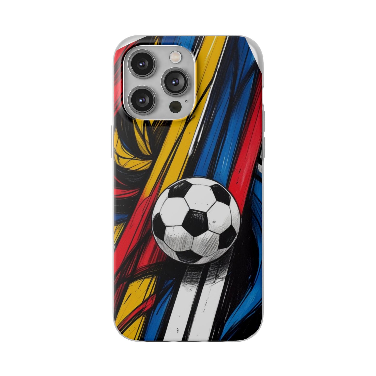 Clear Soccer Flex Case For iPhone