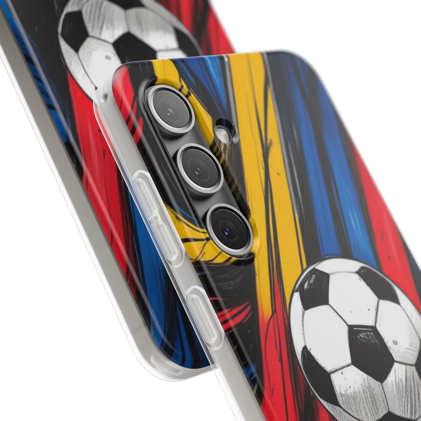 Clear Soccer Flex Case For Samsung Galaxy