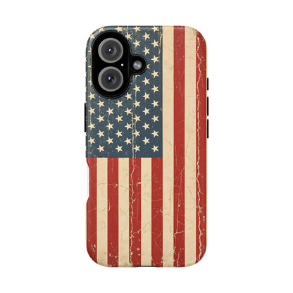 Vintage American Flag Phone Case — Patriotic Tough Case
