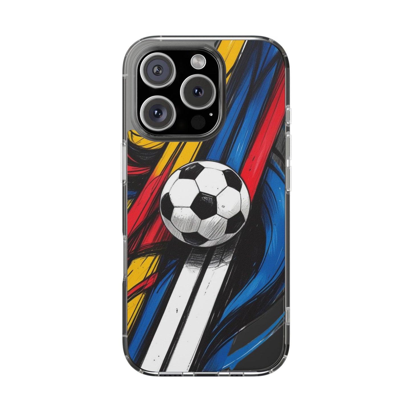 Impact-Resistant Case iPhone Case Soccer Lovers Fun Soccer Ball Pattern Cool Sport Design