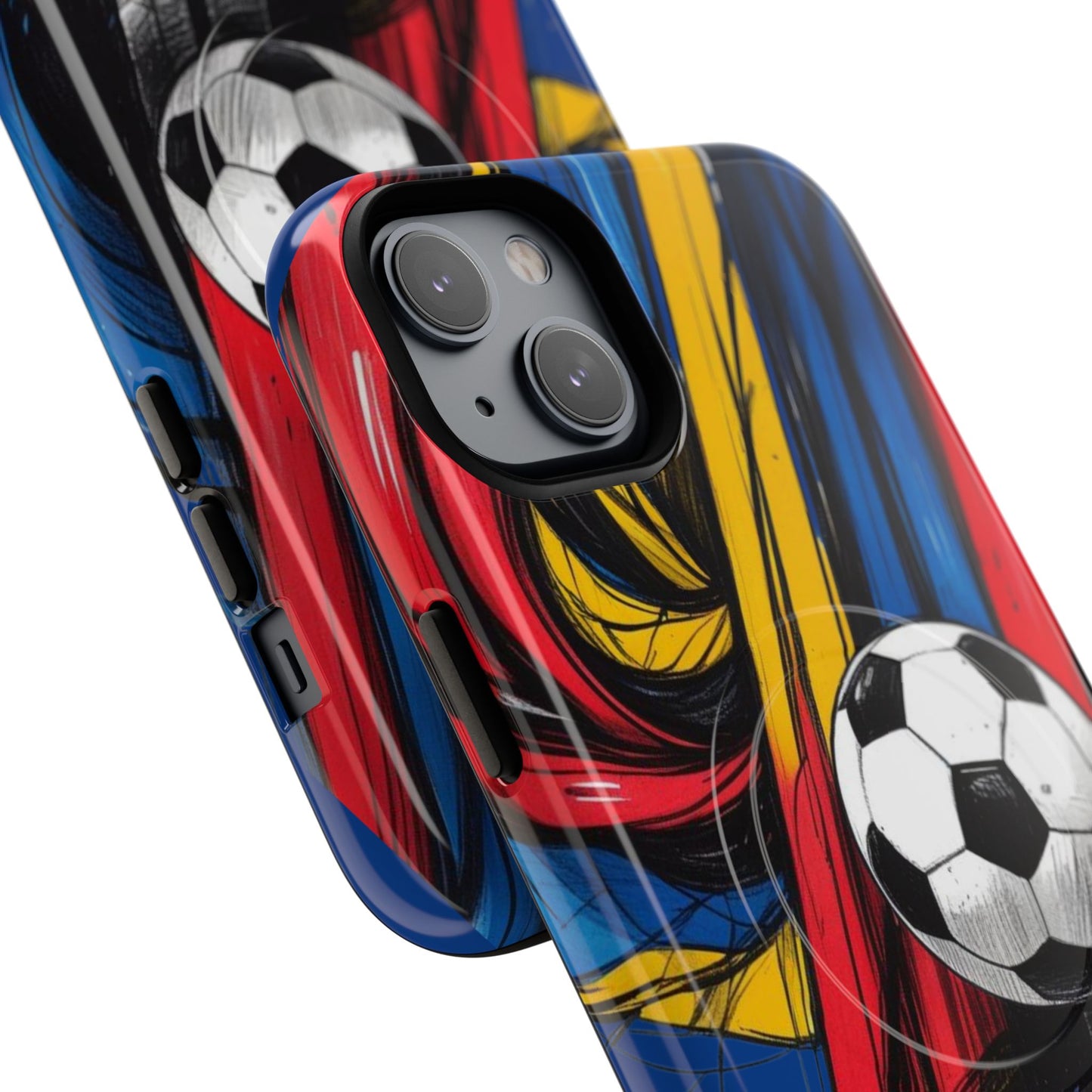 Tough Magnetic Case For iPhone Fun Soccer Ball Pattern Design for Soccer Lovers