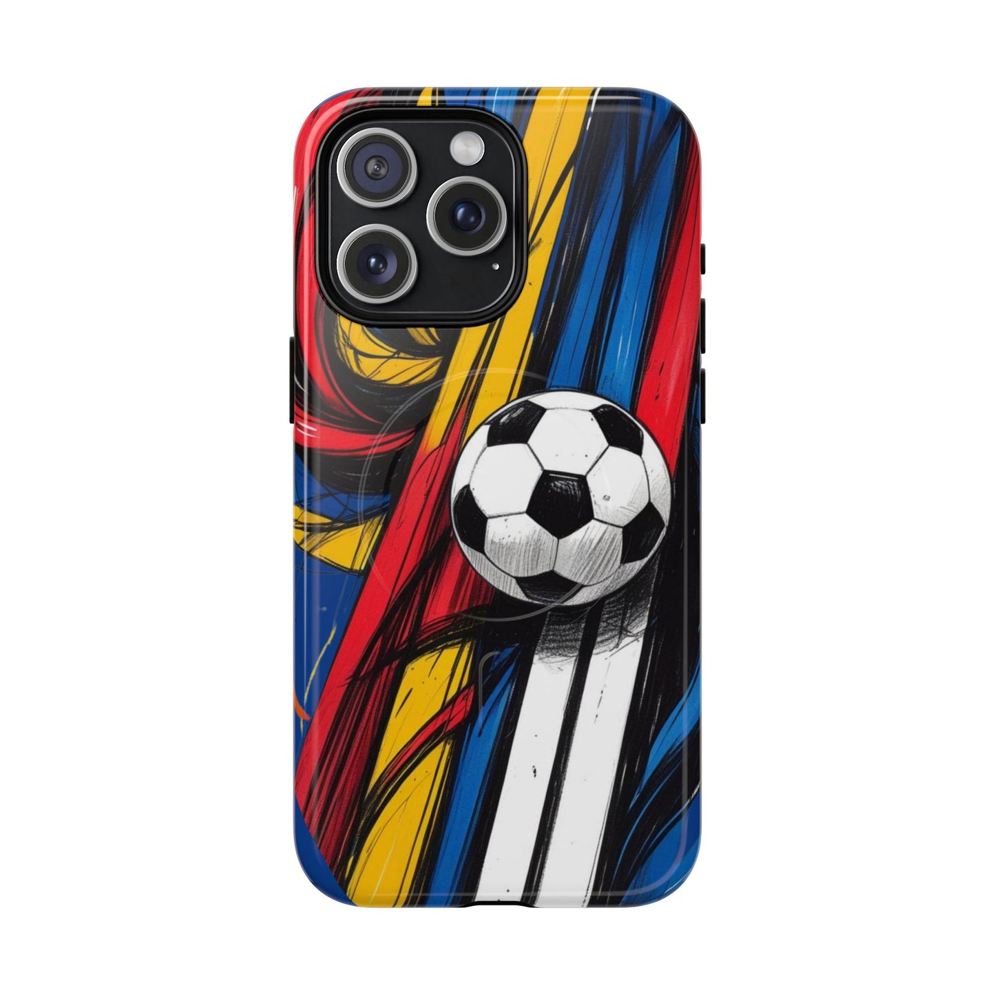 Tough Magnetic Case For iPhone Fun Soccer Ball Pattern Design for Soccer Lovers