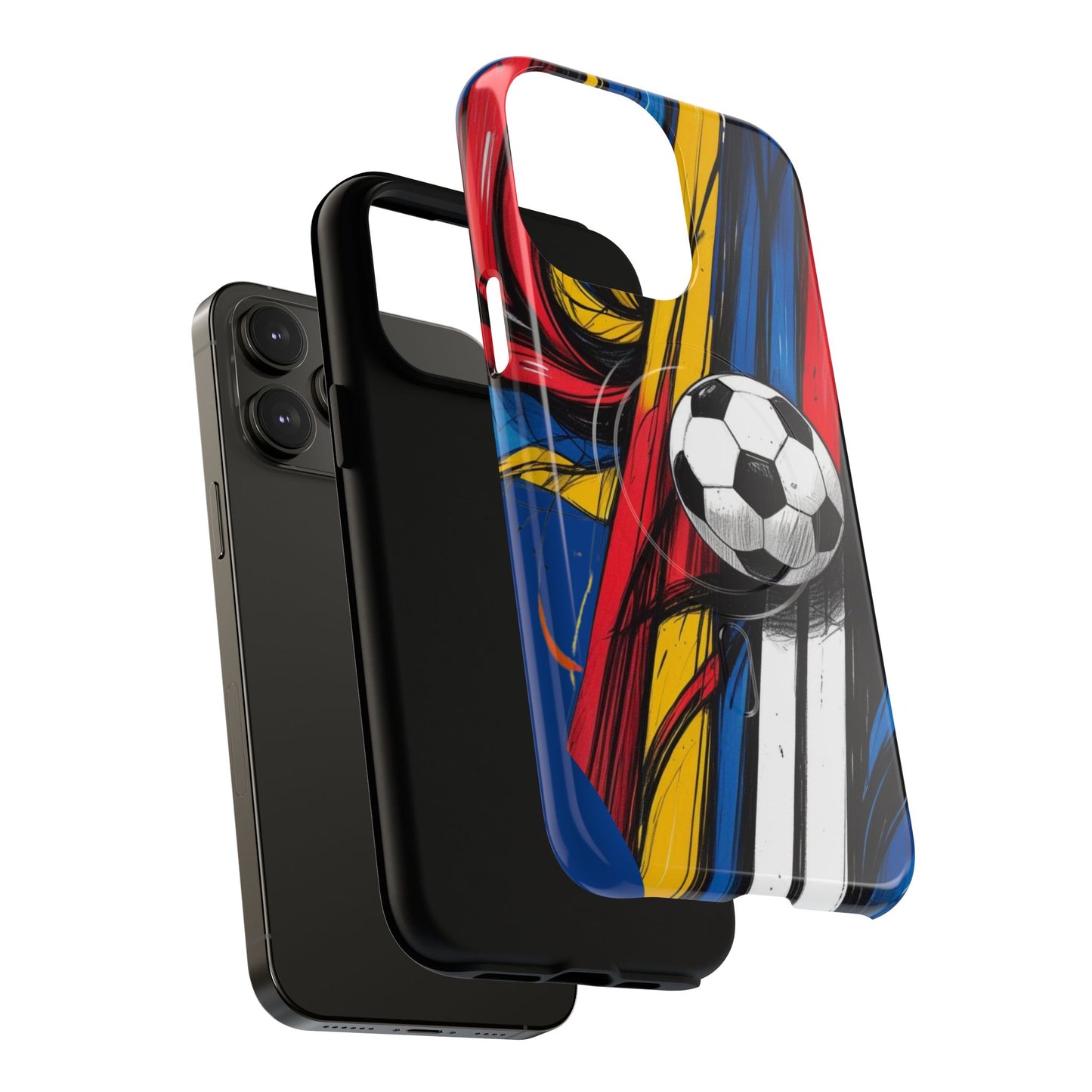 Tough Magnetic Case For iPhone Fun Soccer Ball Pattern Design for Soccer Lovers