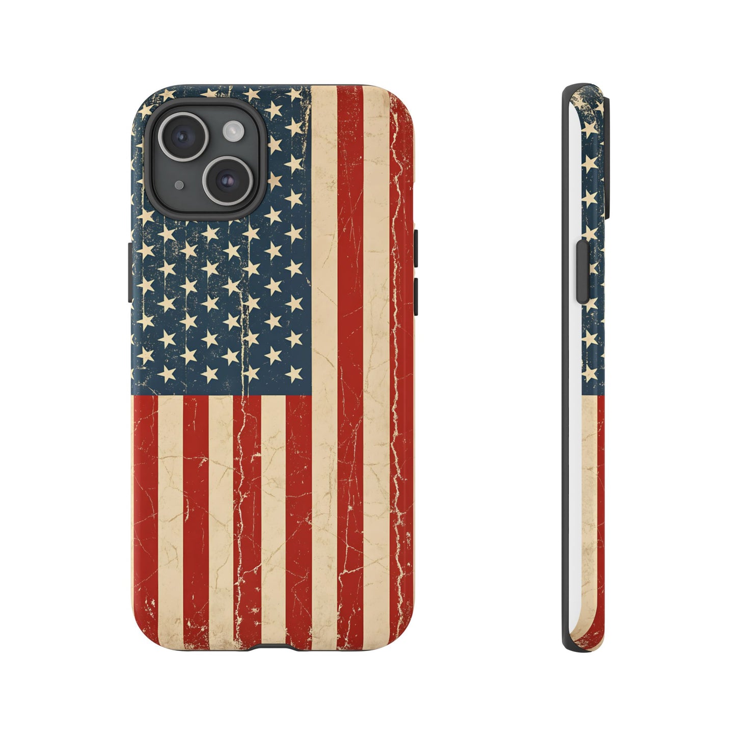 Vintage American Flag Phone Case — Patriotic Tough Case