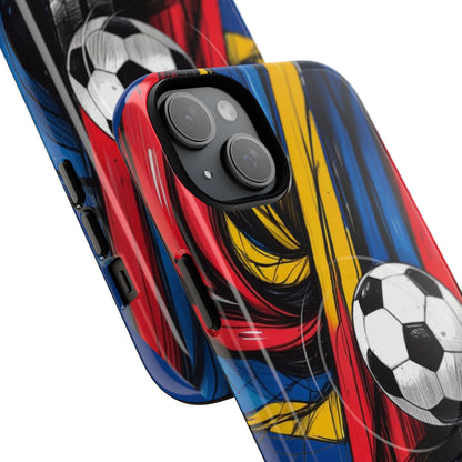 Tough Magnetic Case For iPhone Fun Soccer Ball Pattern Design for Soccer Lovers
