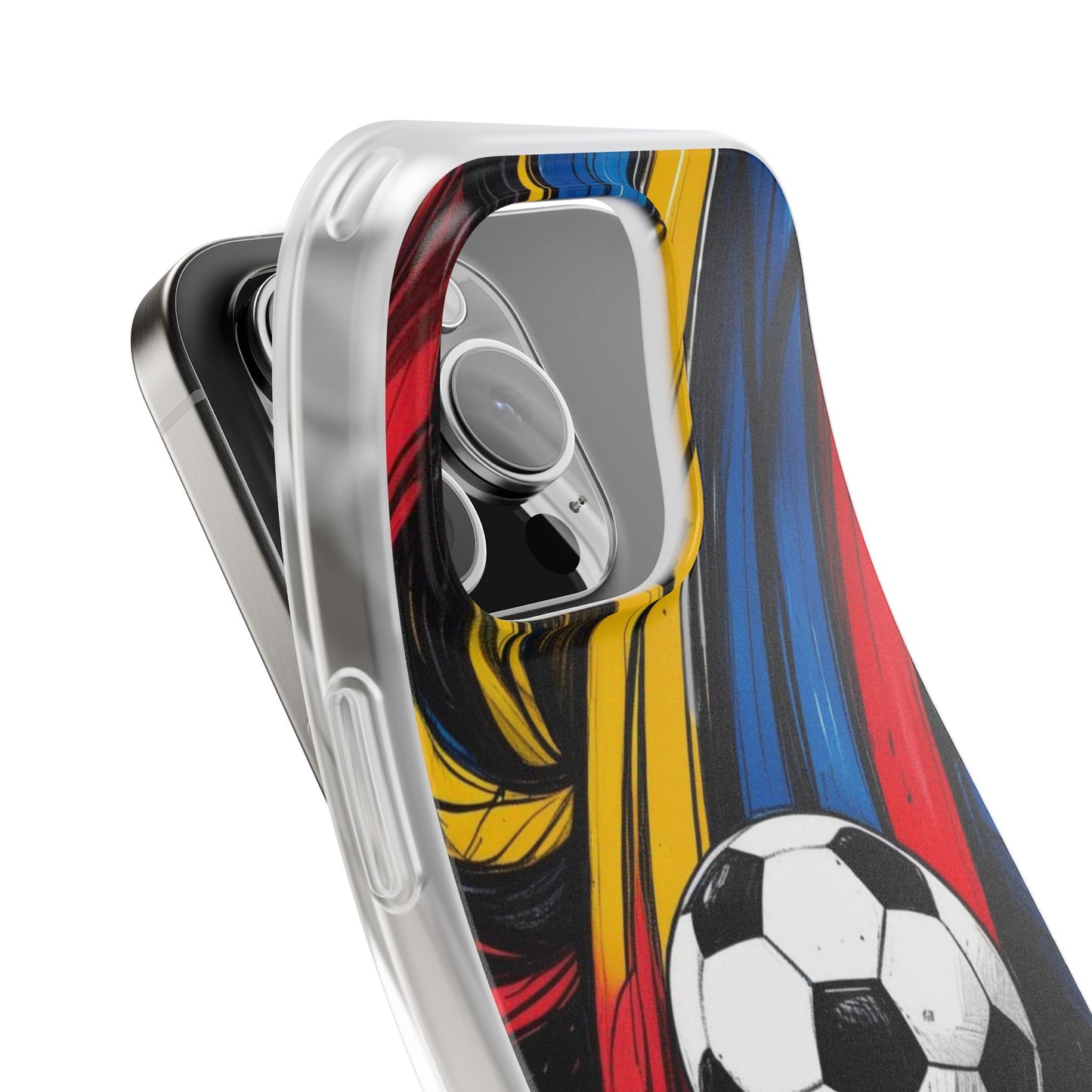 Clear Soccer Flex Case For iPhone