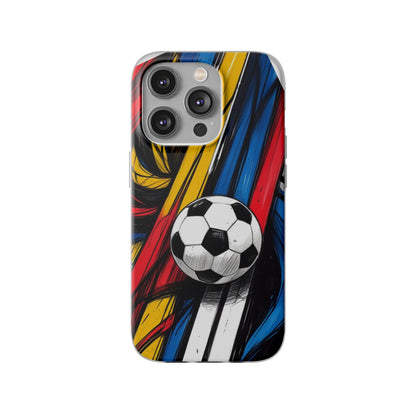 Clear Soccer Flex Case For iPhone