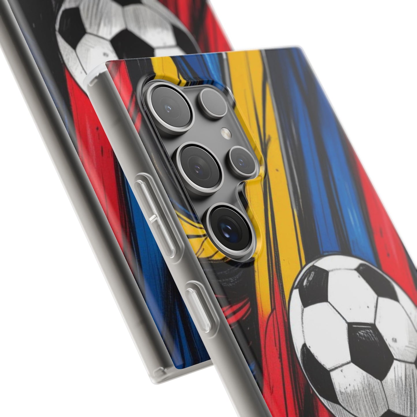 Clear Soccer Flex Case For Samsung Galaxy